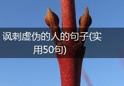 讽刺虚伪的人的句子(实用50句)