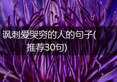 讽刺爱哭穷的人的句子(推荐30句)