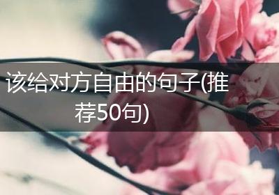 该给对方自由的句子(推荐50句)