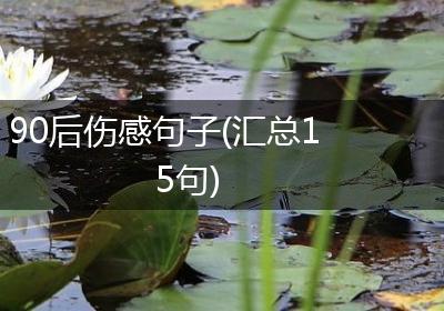 90后伤感句子(汇总15句)