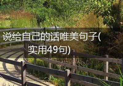 说给自己的话唯美句子(实用49句)