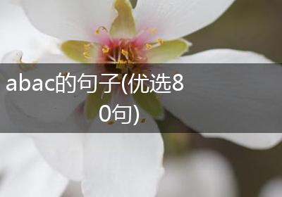 abac的句子(优选80句)