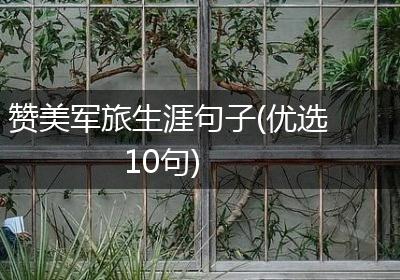 赞美军旅生涯句子(优选10句)
