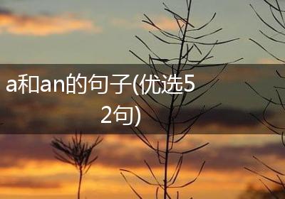 a和an的句子(优选52句)