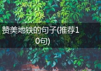 赞美地铁的句子(推荐10句)