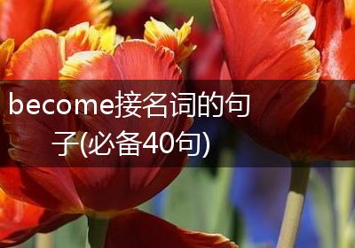 become接名词的句子(必备40句)