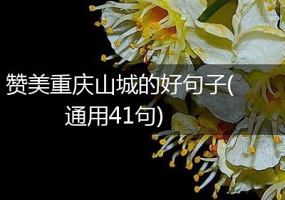 赞美重庆山城的好句子(通用41句)