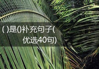 ( )是()补充句子(优选40句)