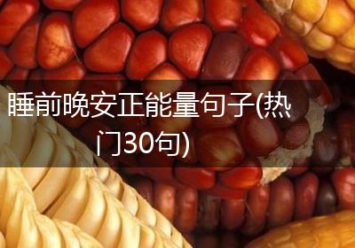 睡前晚安正能量句子(热门30句)