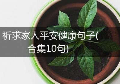 祈求家人平安健康句子(合集10句)