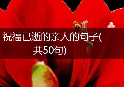 祝福已逝的亲人的句子(共50句)