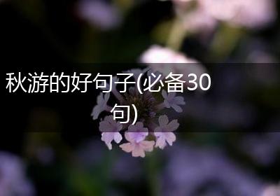 秋游的好句子(必备30句)