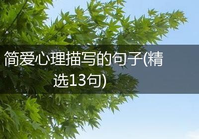 简爱心理描写的句子(精选13句)