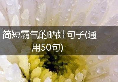 简短霸气的晒娃句子(通用50句)