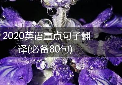 2020英语重点句子翻译(必备80句)