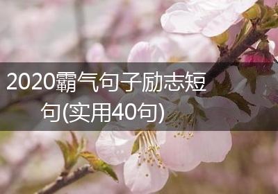 2020霸气句子励志短句(实用40句)