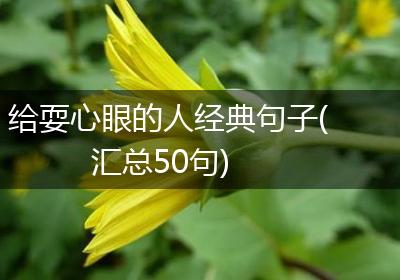 给耍心眼的人经典句子(汇总50句)
