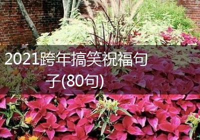 2021跨年搞笑祝福句子(80句)