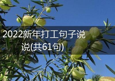 2022新年打工句子说说(共61句)