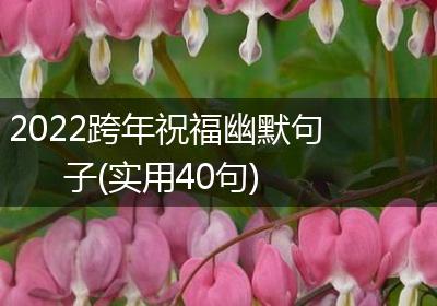 2022跨年祝福幽默句子(实用40句)