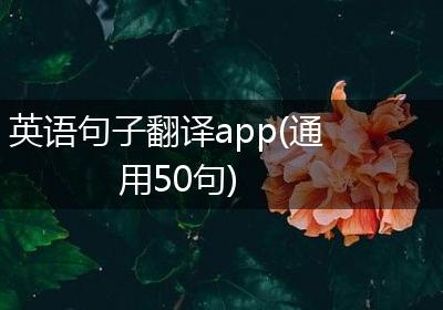 英语句子翻译app(通用50句)