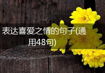 表达喜爱之情的句子(通用48句)