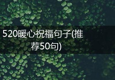 520暖心祝福句子(推荐50句)