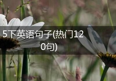 5下英语句子(热门120句)