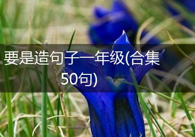要是造句子一年级(合集50句)