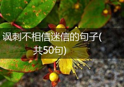 讽刺不相信迷信的句子(共50句)