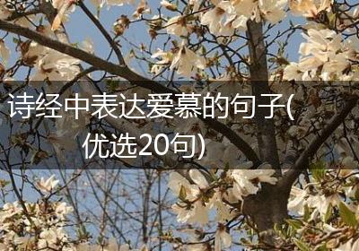 诗经中表达爱慕的句子(优选20句)