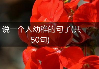 说一个人幼稚的句子(共50句)
