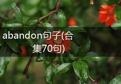 abandon句子(合集70句)