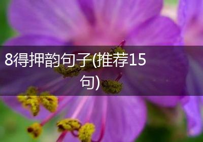 8得押韵句子(推荐15句)