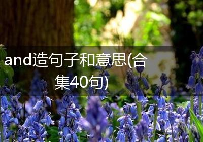and造句子和意思(合集40句)