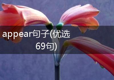 appear句子(优选69句)