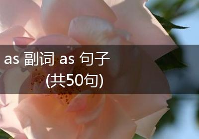 as 副词 as 句子(共50句)