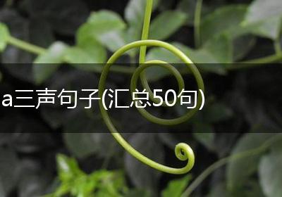 a三声句子(汇总50句)