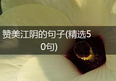 赞美江阴的句子(精选50句)