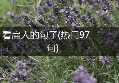 看扁人的句子(热门97句)