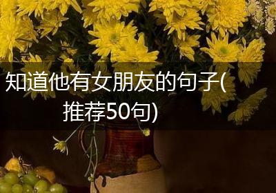 知道他有女朋友的句子(推荐50句)