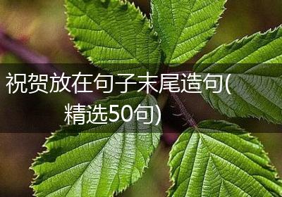 祝贺放在句子末尾造句(精选50句)