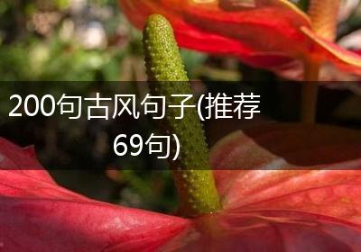 200句古风句子(推荐69句)