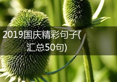2019国庆精彩句子(汇总50句)