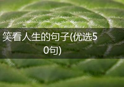 笑看人生的句子(优选50句)