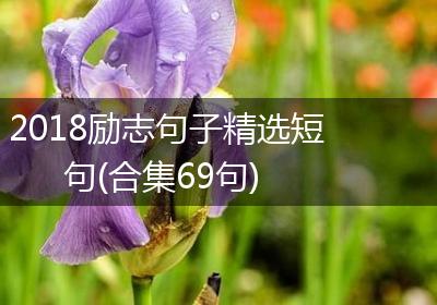 2018励志句子精选短句(合集69句)