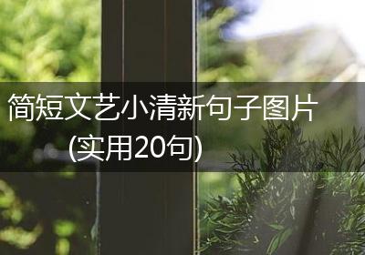 简短文艺小清新句子图片(实用20句)