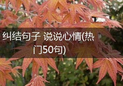 纠结句子 说说心情(热门50句)