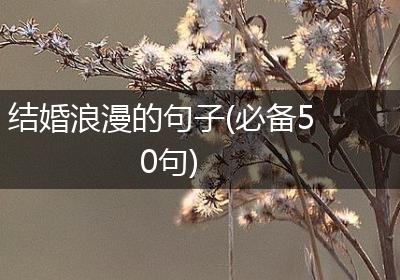 结婚浪漫的句子(必备50句)