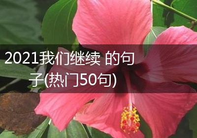 2021我们继续 的句子(热门50句)